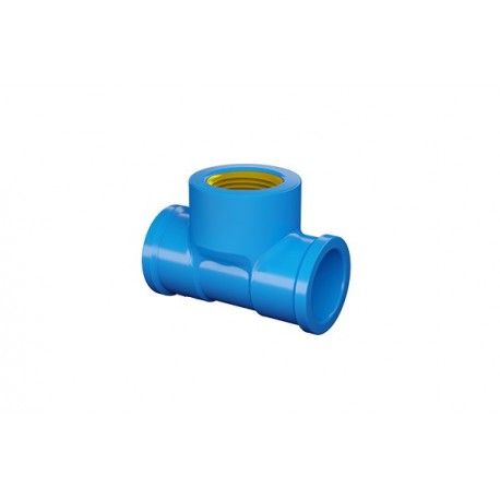 TE SOLDÁVEL AZUL 25X3/4" COM BUCHA LATÃO FORTLEV