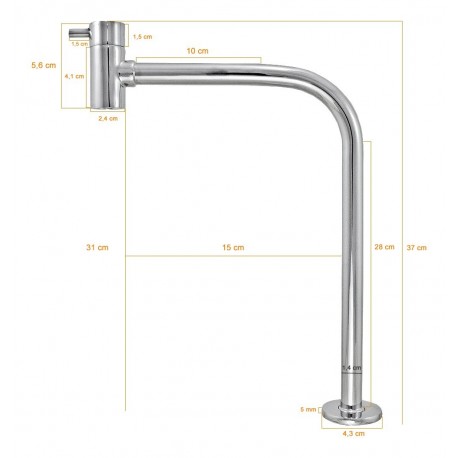 TORNEIRA LAVATÓRIO MESA VENEZA 1199 90 GRAUS 1/4 VOLTA BICA ALTA SIGMA