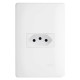 TOMADA 2P+T COM PLACA E SUPORTE 10A/250V SERIE HABITAT FAME