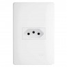 TOMADA 2P+T COM PLACA E SUPORTE 10A/250V SERIE HABITAT FAME