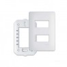 PLACA COM SUPORTE 4X2 PARA 2 MODULOS DISTANCIADOS SERIE HABITAT FAME