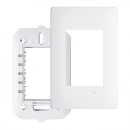 PLACA 3 TOMADAS 4X2 COM SUPORTE HABITAT FAME