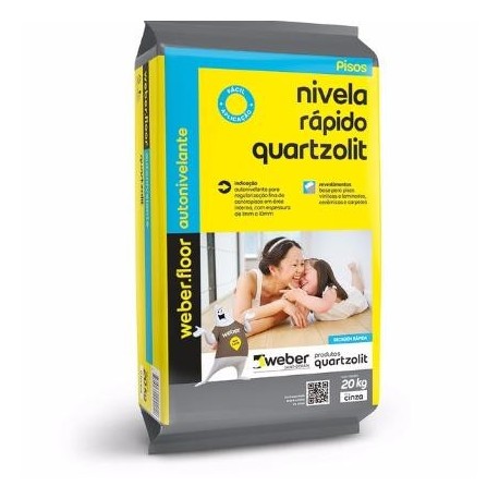 ARGAMASSA NIVELA RAPIDO 20KG QUARTZOLIT