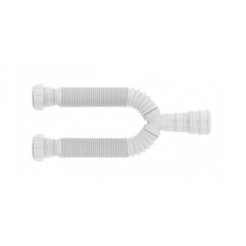 SIFÃO EXTENSIVO UNIVERSAL CUBA DUPLA PLÁSTICO BRANCO BLUKIT