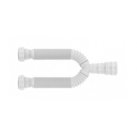 SIFÃO EXTENSIVO UNIVERSAL CUBA DUPLA PLÁSTICO BRANCO BLUKIT