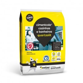 ARGAMASSA COZINHAS E BANHEIROS 20KG QUARTZOLIT