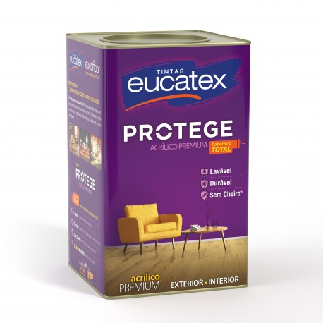 TINTA ACRÍLICA PROTEGE PREMIUM FOSCO 18 LITROS COR GELO EUCATEX