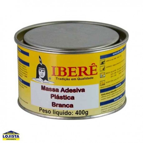 MASSA PLÁSTICA BRANCA 400G C/ CATALIZADOR IBERÊ