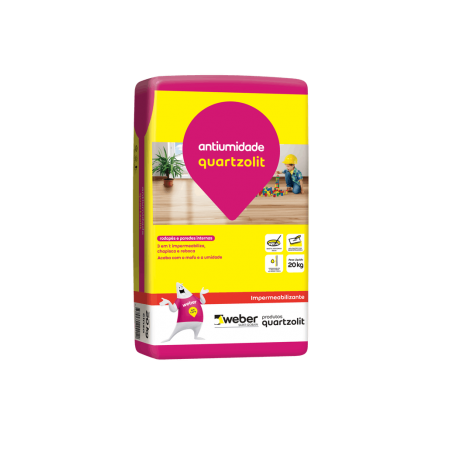 ARGAMASSA ANTI-UMIDADE 20KG QUARTZOLIT
