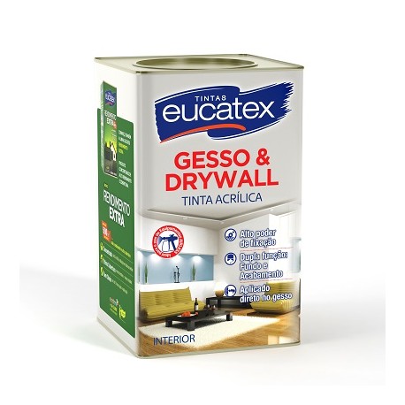 FUNDO ACABAMENTO GESSO E DRYWALL 18L EUCATEX
