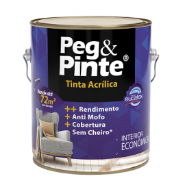 PEGPINTE ACRILICO ECONOMICO 3,6 LITROS COR AMARELO CANARIO EUCATEX