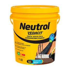 NEUTROL ACQUA TINTA ASFALTICA 18 LITROS VEDACIT