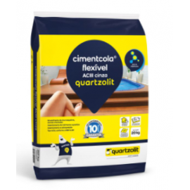 ARGAMASSA QUARTZOLIT CIMENTCOLA FLEXIVEL AC3 CINZA 20 QUILOS