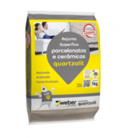 REJUNTE QUARTZOLIT PARA PORCELANATO PRETO GRAFITE 1 QUILO