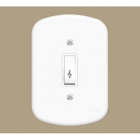 PULSADOR CAMPAINHA COM PLACA10A/250V SERIE BLANC FAME