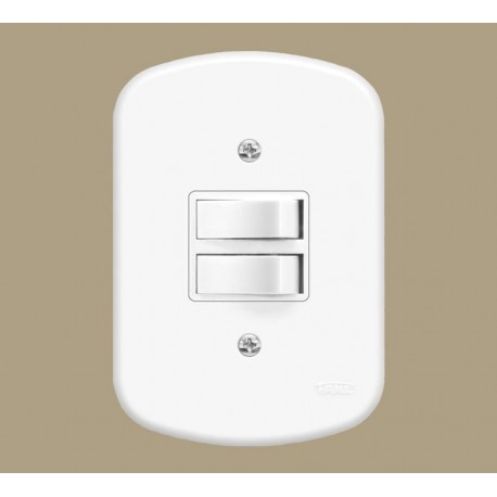 INTERRUPTOR SIMPLES E PARALELOCOM PLACA 10A/250V SERIE BLANC FAME