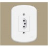 TOMADA 2P+T COM PLACA 10A/250V SERIE BLANC FAME
