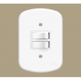 2 INTERRUPTOR SIMPLES COM PLACA 10A/250V SERIE BLANC FAME