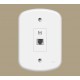 TOMADA PARA TELEFONE RJ11 2 VIAS COM PLACA SERIE BLANC FAME
