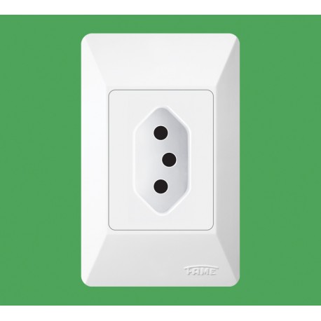 TOMADA 2P+T COM PLACA 20A/250V SISTEMA EXTERNO FAME
