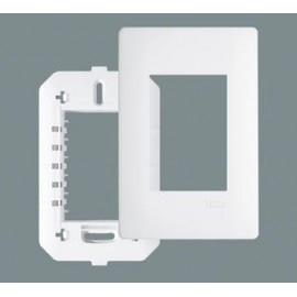 PLACA COM SUPORTE 4X2 PARA 3 MODULOS HORIZONTAIS SERIE HABITAT FAME