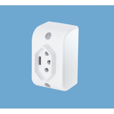 TOMADA 2P+T 20A/250V SERIE R NOVA SOBREPOR FAME