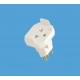 ADAPTADOR TOMADA BIPOLAR 2P+T 10A/250V - CINZA SOBREPOR