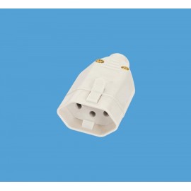 TOMADA 2P+T JUNCAO FEMEA 10A/250V CINZA SOBREPOR FAME