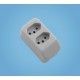TOMADA MULTIPLA 2P+T 20A/250V DUPLA CINZA FAME