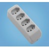 TOMADA MULTIPLA 2P+T 10A/250V QUADRUPLA CINZA FAME
