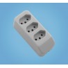 TOMADA MULTIPLA 2P+T 20A/250V TRIPLA CINZA FAME