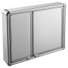 ARMÁRIO PLÁSTICO DE SOBREPOR COM PERFIL DE ALUMÍNIO 2 PORTAS BRASILIA LBP16/S 54 X 45 ASTRA