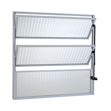 VITRÔ BASCULANTE 1SEÇÃO EM ALUMINIO BRILHANTE 60X40 ALIANCE