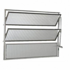 VITRÔ BASCULANTE 1 SEÇÃO EM ALUMINIO BRILHANTE 60X100 ALIANCE