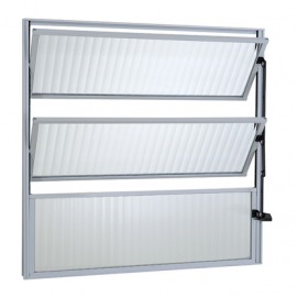 VITRÔ BASCULANTE 1 SEÇÃO EM ALUMINIO BRILHANTE 40X60 ALIANCE