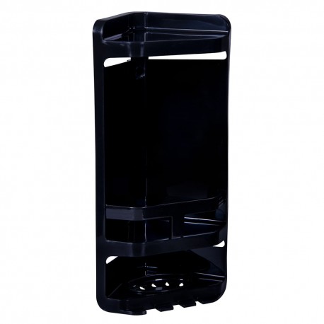 CANTONEIRA PLASTICA DUPLA COM SABONETEIRA 21X14X40CM COR PRETO ASTRA