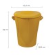 CESTO MULTIUSO COM TAMPA 60 LITROS COR AMARELO CINTILANTE ASTRA