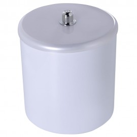 CESTO MULTIUSO COM TAMPA E PUXADOR CROMADO 6 LITROS COR PEROLIZADO ASTRA