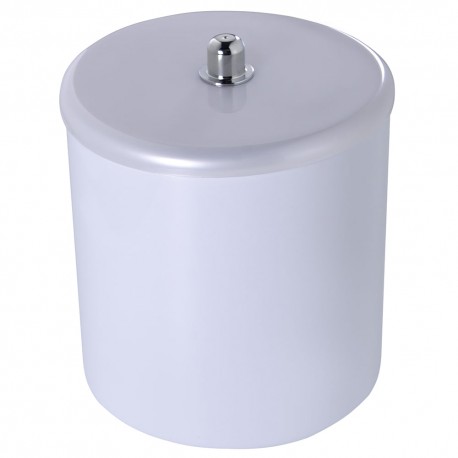 CESTO MULTIUSO COM TAMPA E PUXADOR CROMADO 6 LITROS COR PEROLIZADO ASTRA