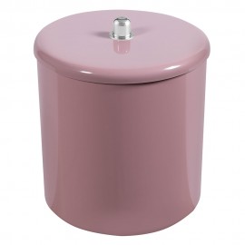 CESTO MULTIUSO COM TAMPA E PUXADOR CROMADO 6 LITROS COR ROSE ASTRA