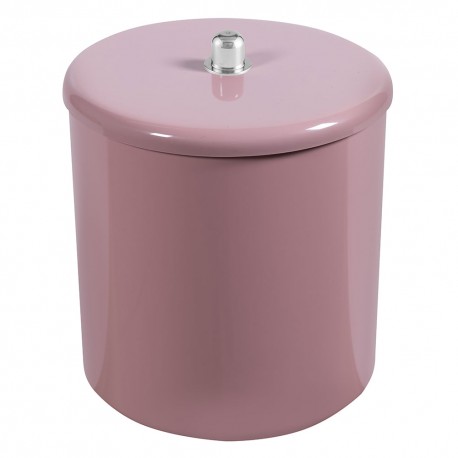 CESTO MULTIUSO COM TAMPA E PUXADOR CROMADO 6 LITROS COR ROSE ASTRA