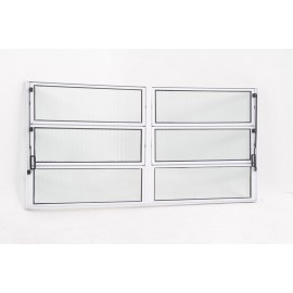 VITRÔ BASCULANTE 2 SEÇÕES EM ALUMINIO BRILHANTE 60X120 ALIANCE