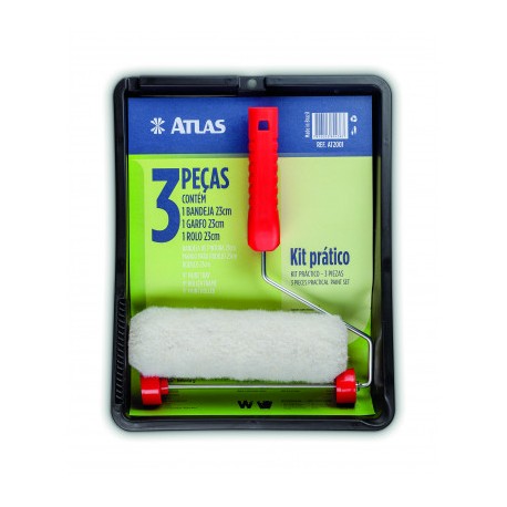 BANDEJA KIT PRATICO COM 3 PEÇAS ATLAS