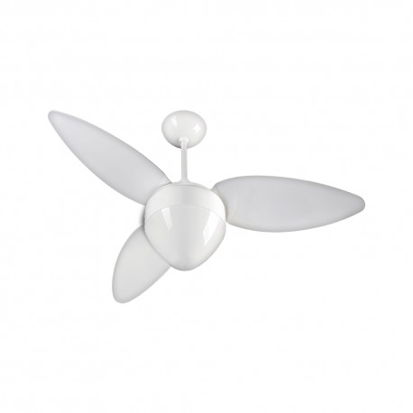 VENTILADOR TETO AIRES 3 PAS COM LUSTRE COR BRANCA 127V VENTISOL