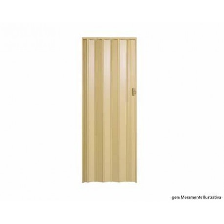 PORTA SANFONADA EM PVC 2,10M X 90CM BEGE