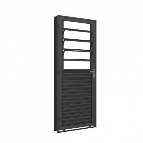 PORTA FERRO MISTA BASCULANTE 210X80 ABERTURA DIREITA