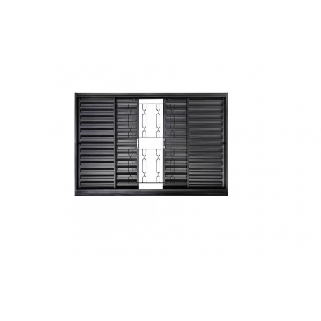 VENEZIANA DE FERRO 6 FOLHAS COM GRADE 100X100