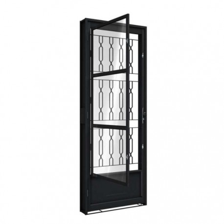 PORTA DE FERRO MAX COM GRADE PARA SALA 84CM LADO ESQUERDO BRASIL