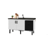 GABINETE IPANEMA 120 BRANCO/PRETO MM