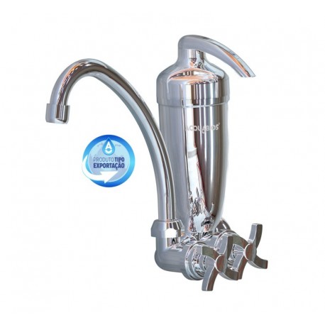 TORNEIRA COM FILTRO PIA NEW PAREDE CROMADA ACQUABIOS